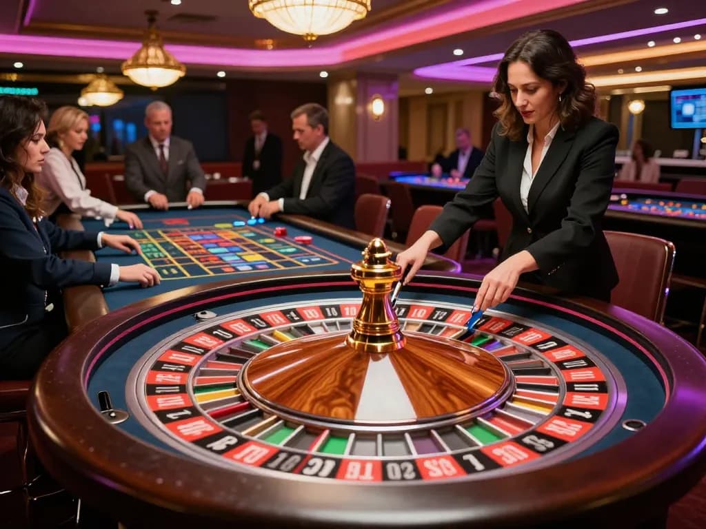 Players placing bets at an exciting roulette table scene on 789betpa, showcasing live casino action