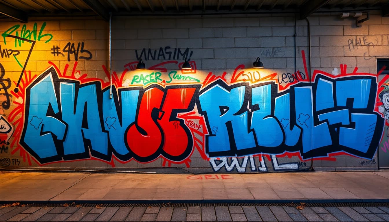 Erlebe Graffiti Frankfurt mit lebendigen Urban Art-Werken, die dynamische Kreativität an urbanen Wänden zeigen.
