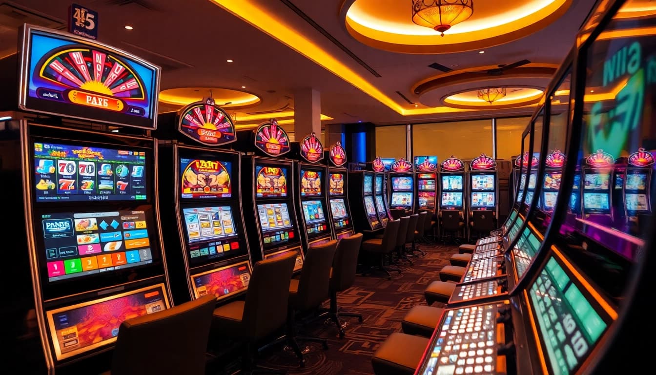 Spielen Sie Casino Online mit attraktiven Spielautomaten in einem einladenden Ambiente.