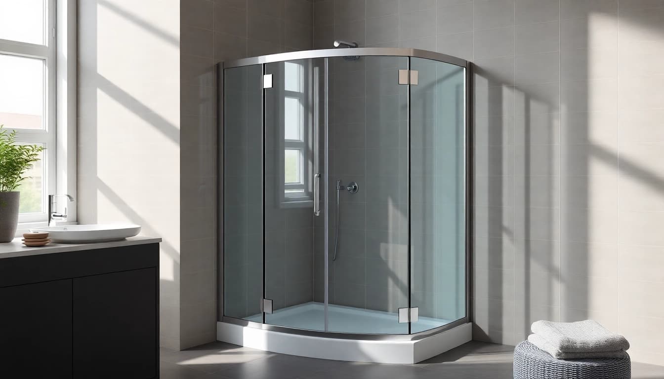 Installieren Sie die hochwertige duschkabine 80x80 eckeinstieg in einem modernen Badezimmer.