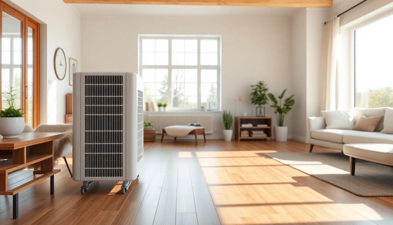Von Ölheizung auf Wärmepumpe wechseln in einem modernen, energetischen Wohnraum mit Wärmepumpe-Integration.