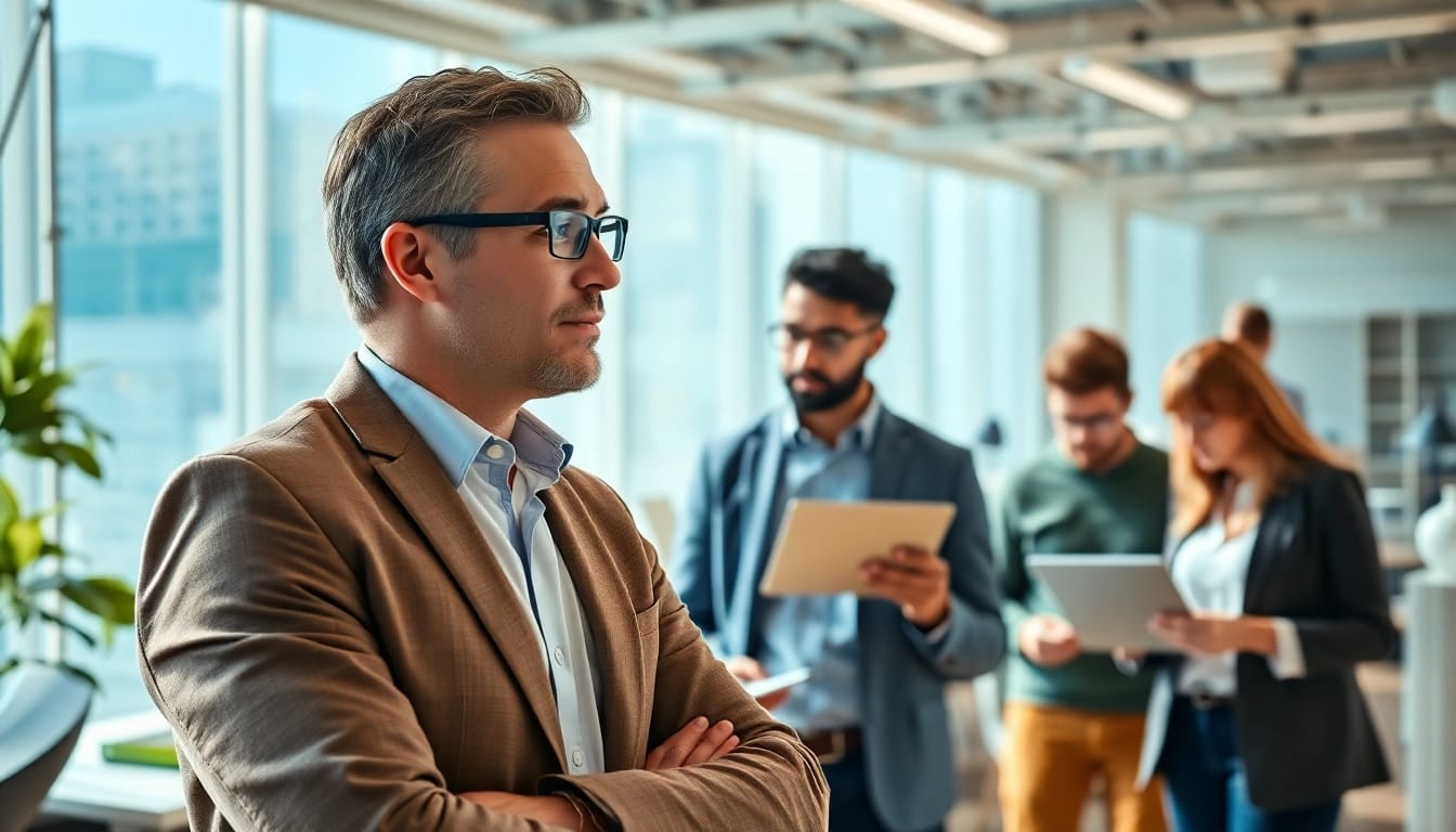 Headhunter Ingenieure beraten Ingenieure in einer modernen Büroumgebung.