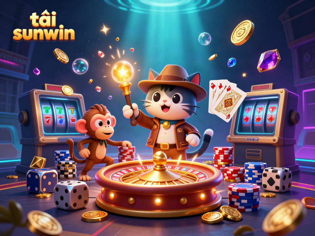 Engage with exciting casino adventures in tải sunwin, exploring treasures in a vibrant jungle.