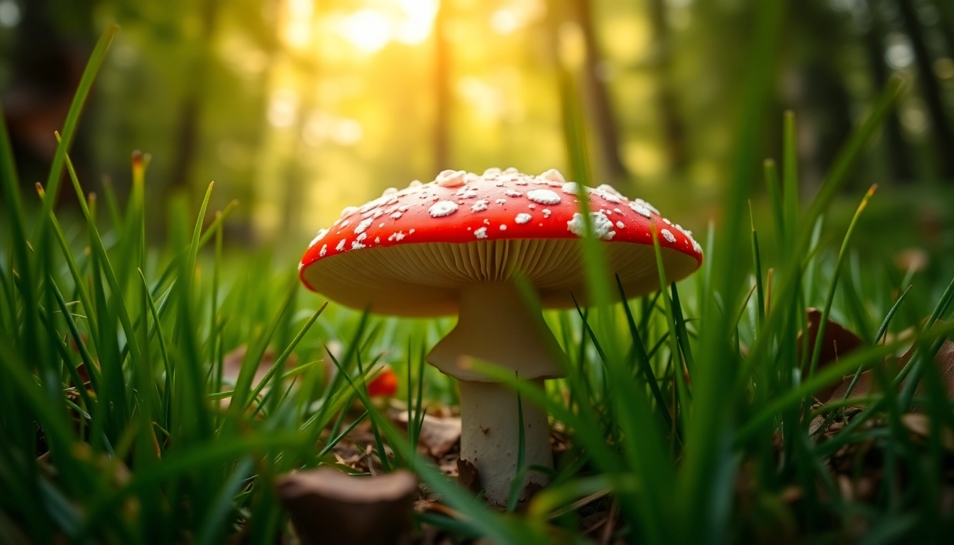 Fliegenpilz bestellen und die auffällige rote Farbe des Fliegenpilzes in der Natur entdecken.