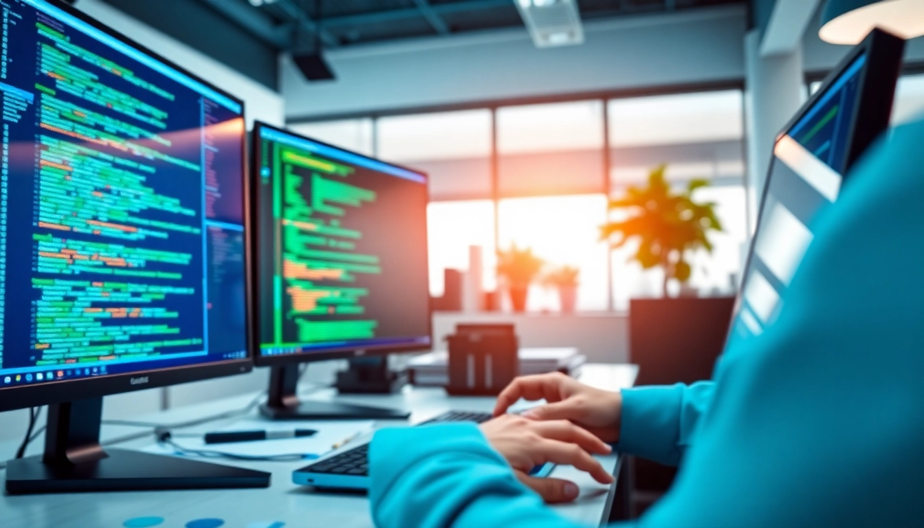 Shopware Entwickler arbeitet konzentriert an modernen Softwarelösungen für E-Commerce-Plattformen.