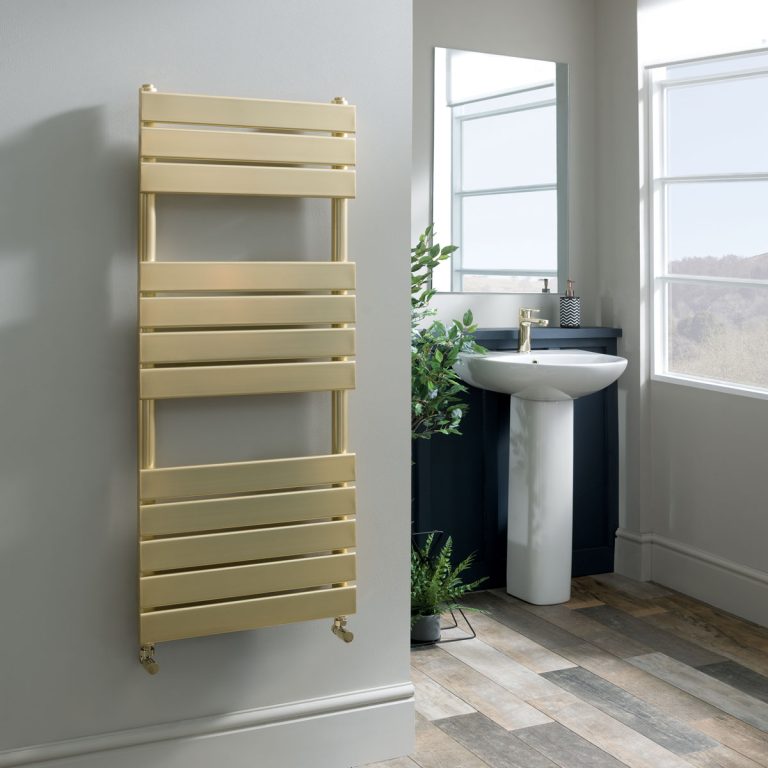 lara_designer_towel_radiator_brushed_brass_roomset