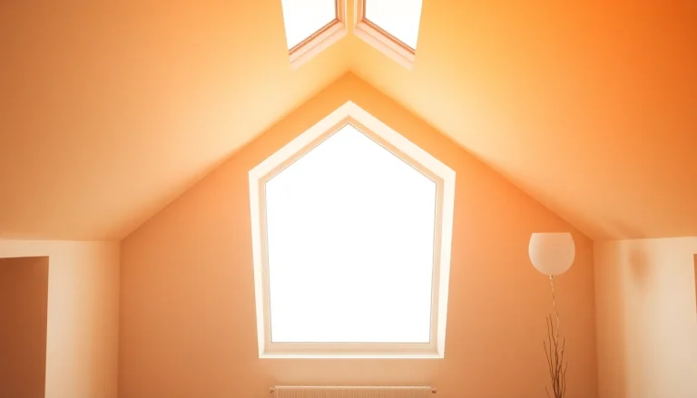 Ein elegantes Dachfenster münster, das helles Licht in einen modernen Raum strömen lässt.