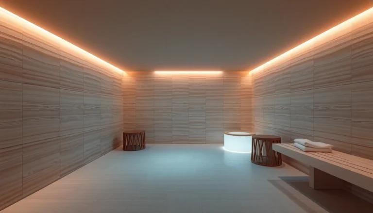 Kältekammer für Kryotherapie mit futuristischem Design und beruhigender Atmosphäre erleben