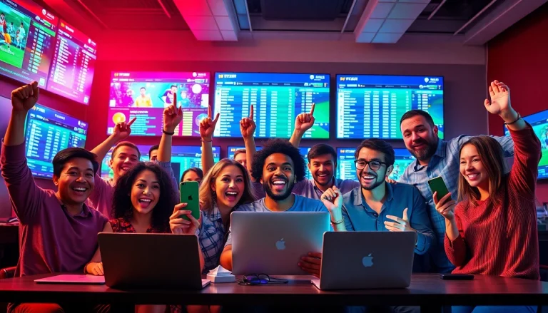 Experience the thrill of legal online sportwetten with a vibrant betting atmosphere filled with excitement.