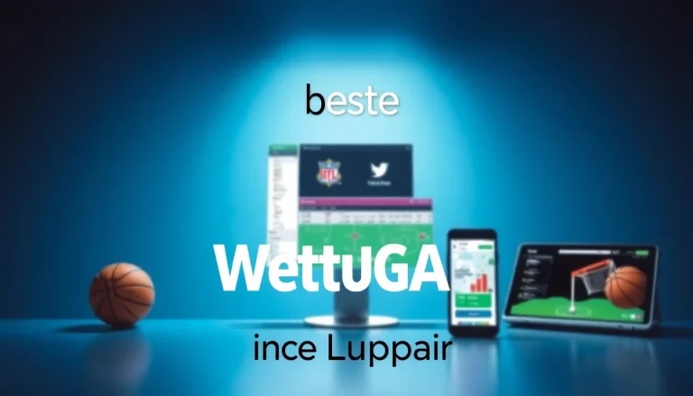 Vergleich der besten Wettanbieter ohne LUGAS im Vergleich: zeigt eine moderne Plattform für Sportwetten mit verschiedenen Sport-Icons.