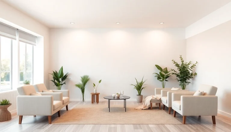 Hypnoseinstitut mit modernem Behandlungsraum, einladend und entspannend für Klienten.