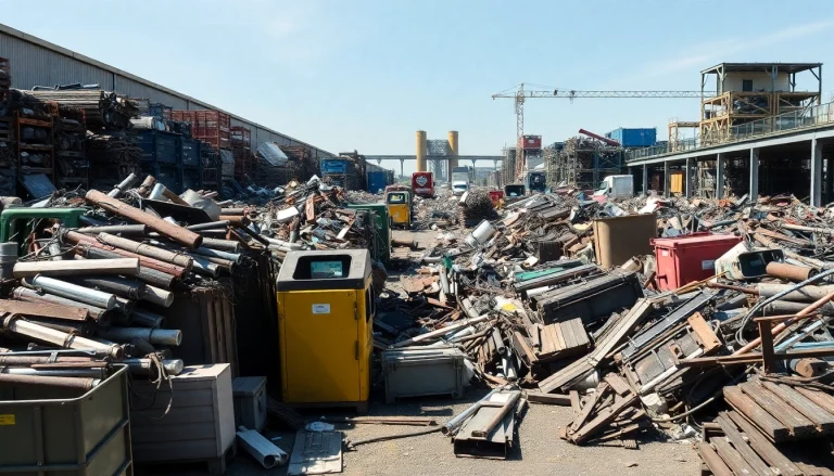 Schrottplatz Duisburg mit sortierten Altmetallen und Schrott, bereit für die umweltfreundliche Entsorgung.