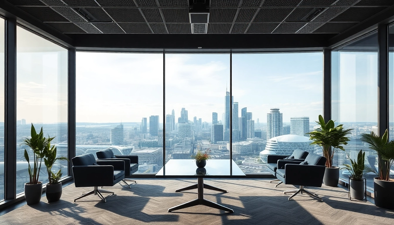 Professionelle Büroansicht in Frankfurt, die einen Headhunter Frankfurt Arbeitsplatz darstellt.