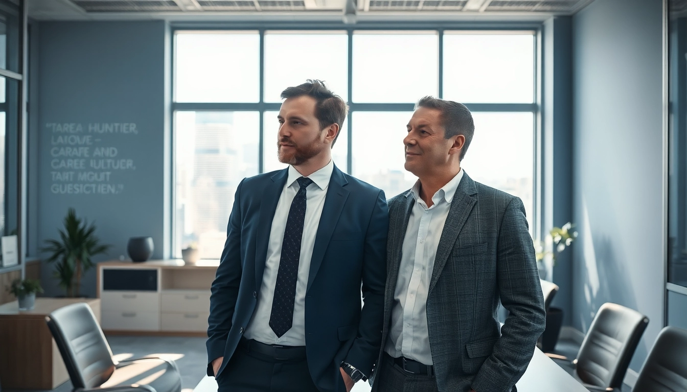Headhunter Schweiz berät einen Kandidaten in einem modernen Büro, um Karrierechancen zu maximieren.