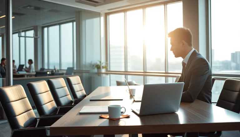 Headhunter IT führt ein Gespräch mit einem IT-Kandidaten in einem modernen Büro.