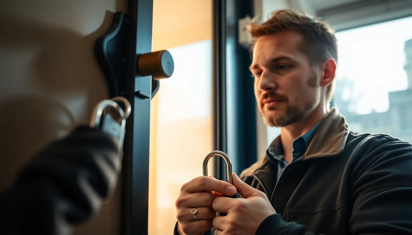 Schlüsseldienst Mannheim - Professioneller Techniker öffnet Tür beschädigungsfrei.