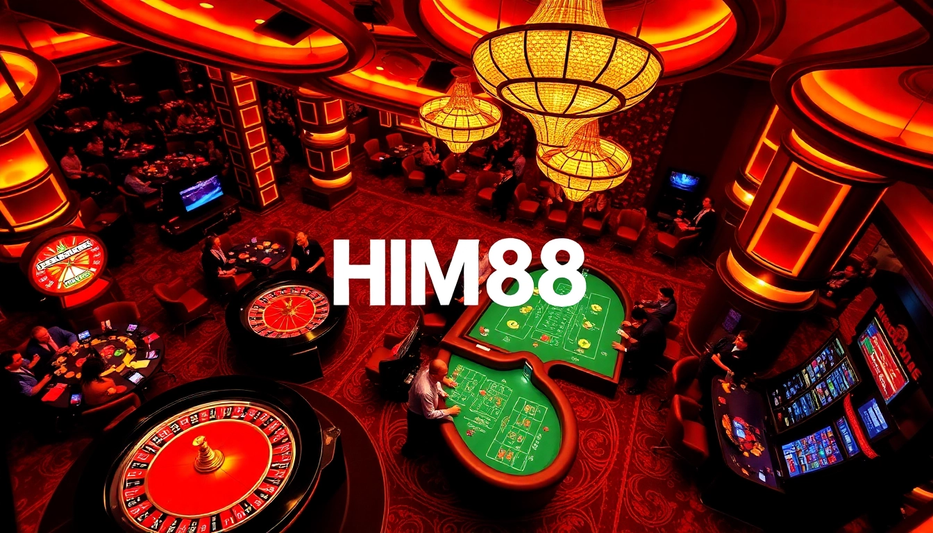 Experience the luxury of gambling with HM88 at an exciting casino featuring dynamic gaming tables.