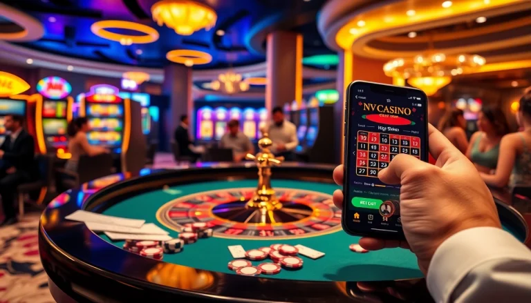 Engagierte Spieler erleben einen spannenden Moment am Roulettetisch des NV Casinos inmitten lebhafter Atmosphäre.