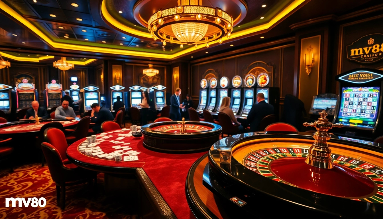 Experience thrilling gambling at MV88 casino with vibrant tables and exciting games.