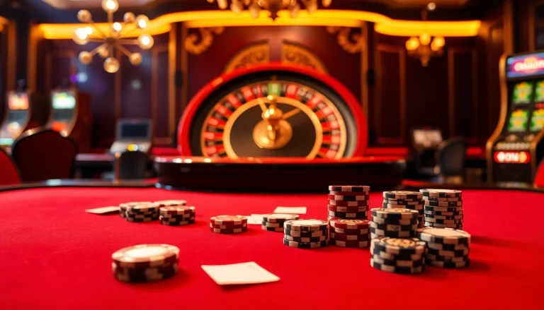 Engaging scene of players betting at a casino table with qq88 co com branded poker chips highlighting excitement.