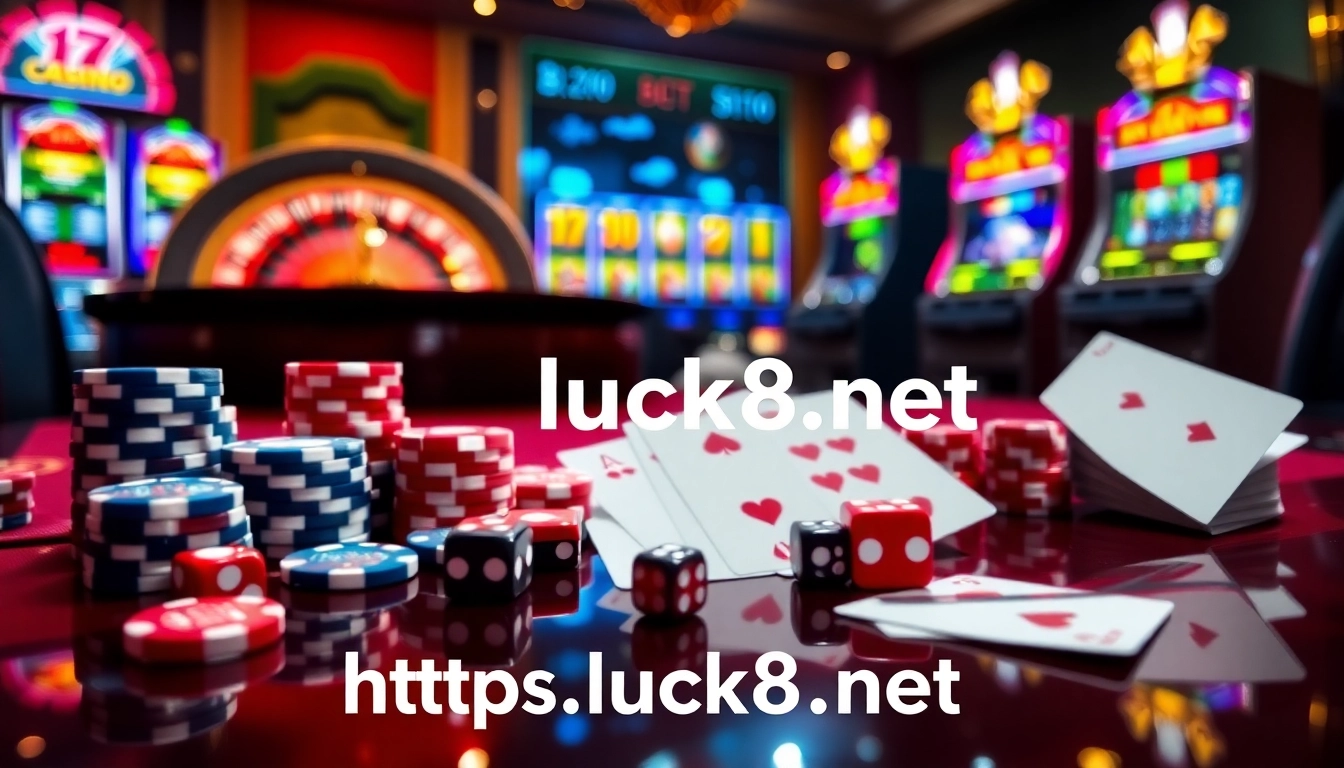 Trải nghiệm sự phấn khích của cá cược trực tuyến tại https://luck8.net với những chip poker sống động và các yếu tố casino hấp dẫn.