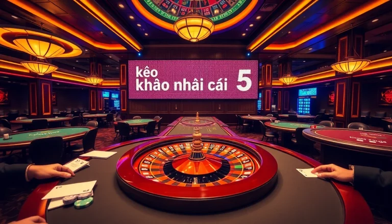 Experience thrilling gameplay with kèo nhà cái 5 at a luxurious casino.