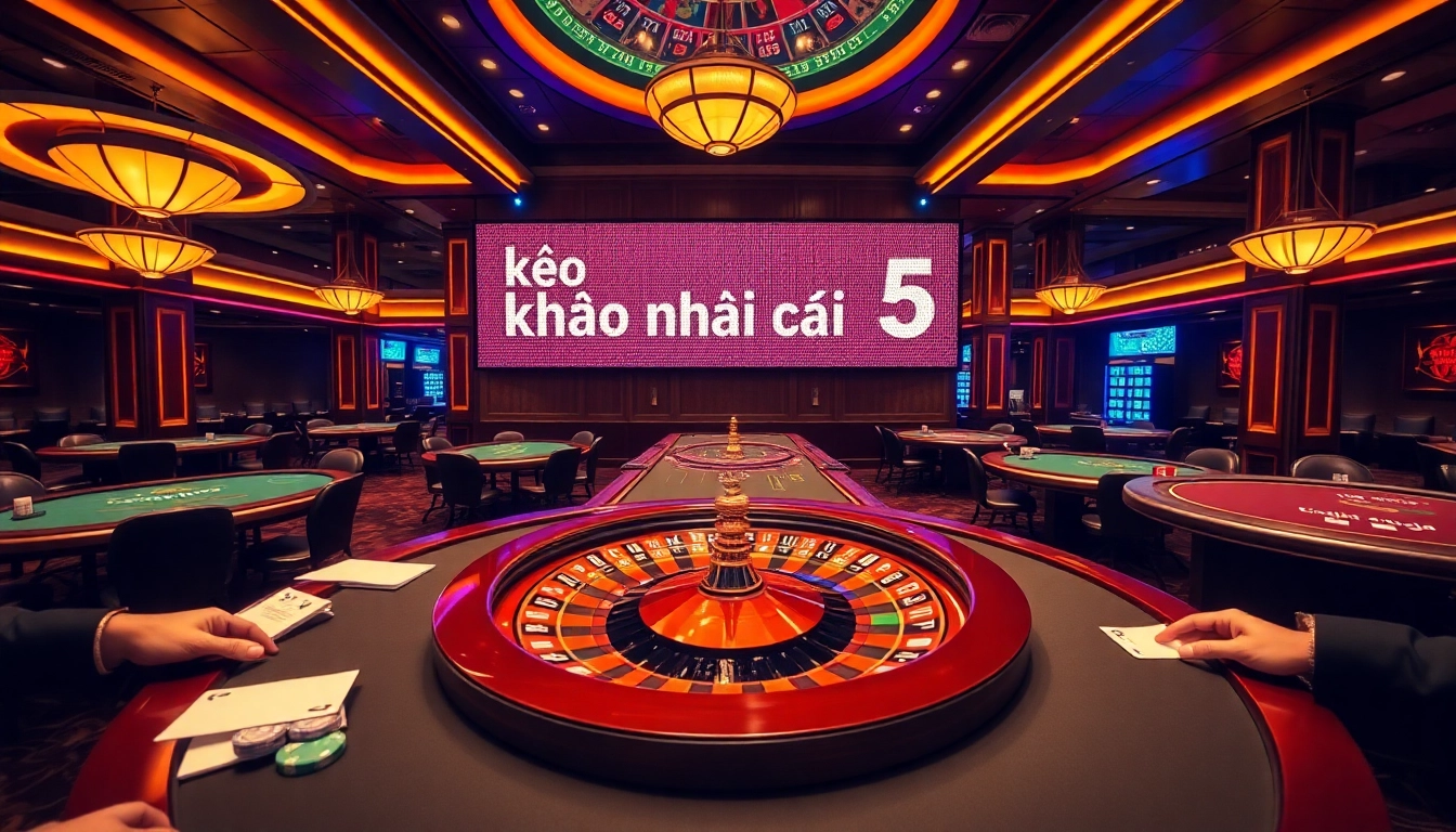 Experience thrilling gameplay with kèo nhà cái 5 at a luxurious casino.
