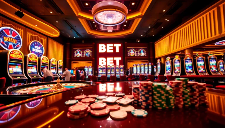 Experience thrilling action at F8 BET casino with roulette and vibrant slot machines.