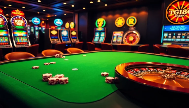 Experience the thrill of tg88 with vibrant casino tables and winning slot machines.