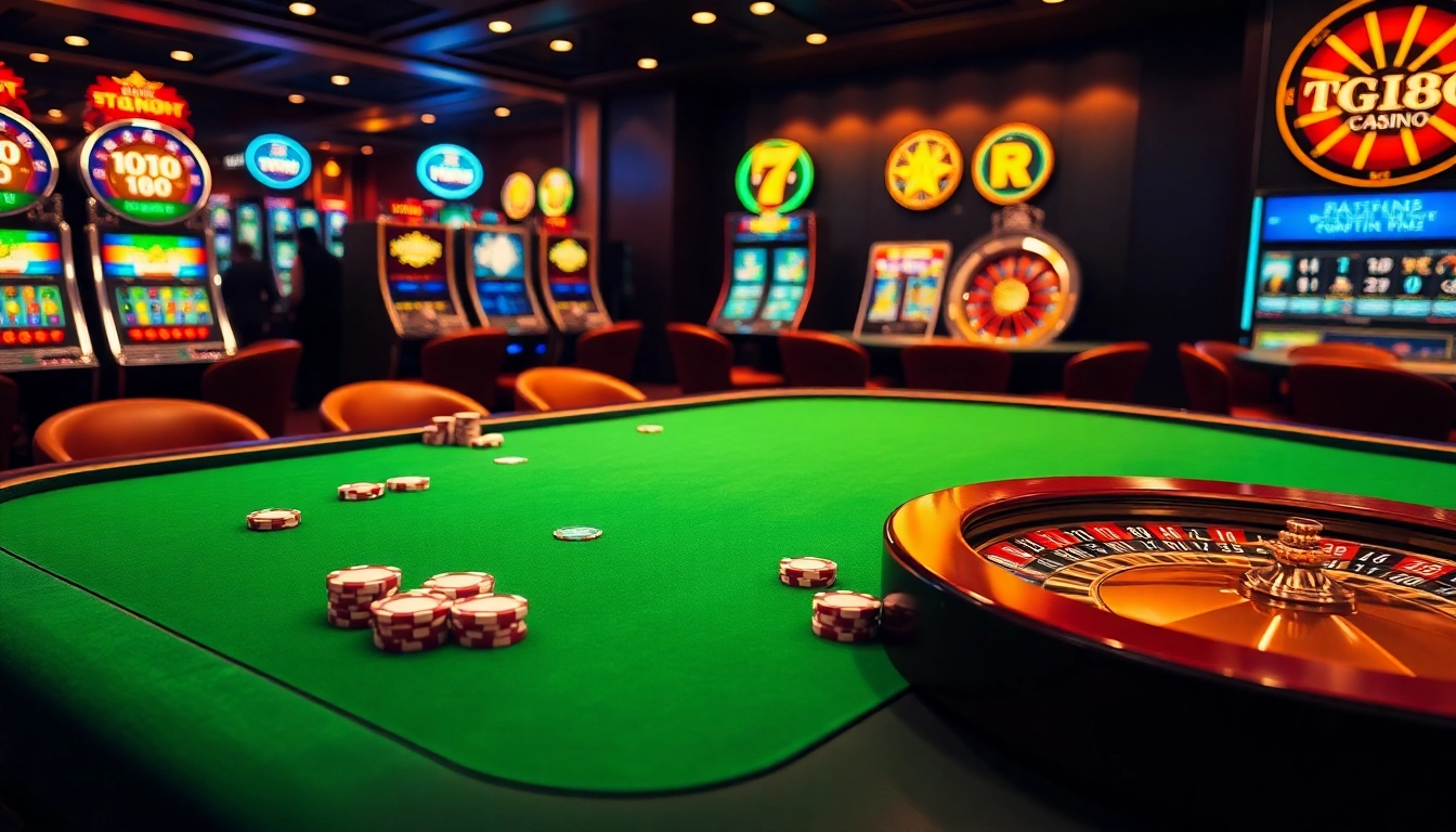 Experience the thrill of tg88 with vibrant casino tables and winning slot machines.