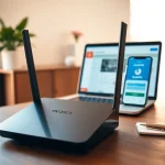Setting up nordvpn fritzbox with sleek devices in a modern workspace