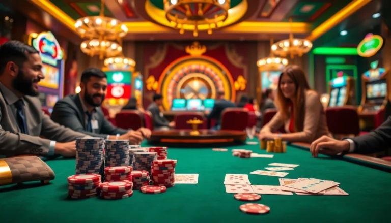 Experience winning excitement at 33win with luxury gaming tables and vibrant slot machines.