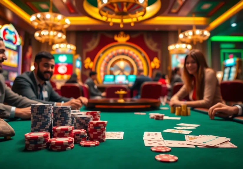 Experience winning excitement at 33win with luxury gaming tables and vibrant slot machines.