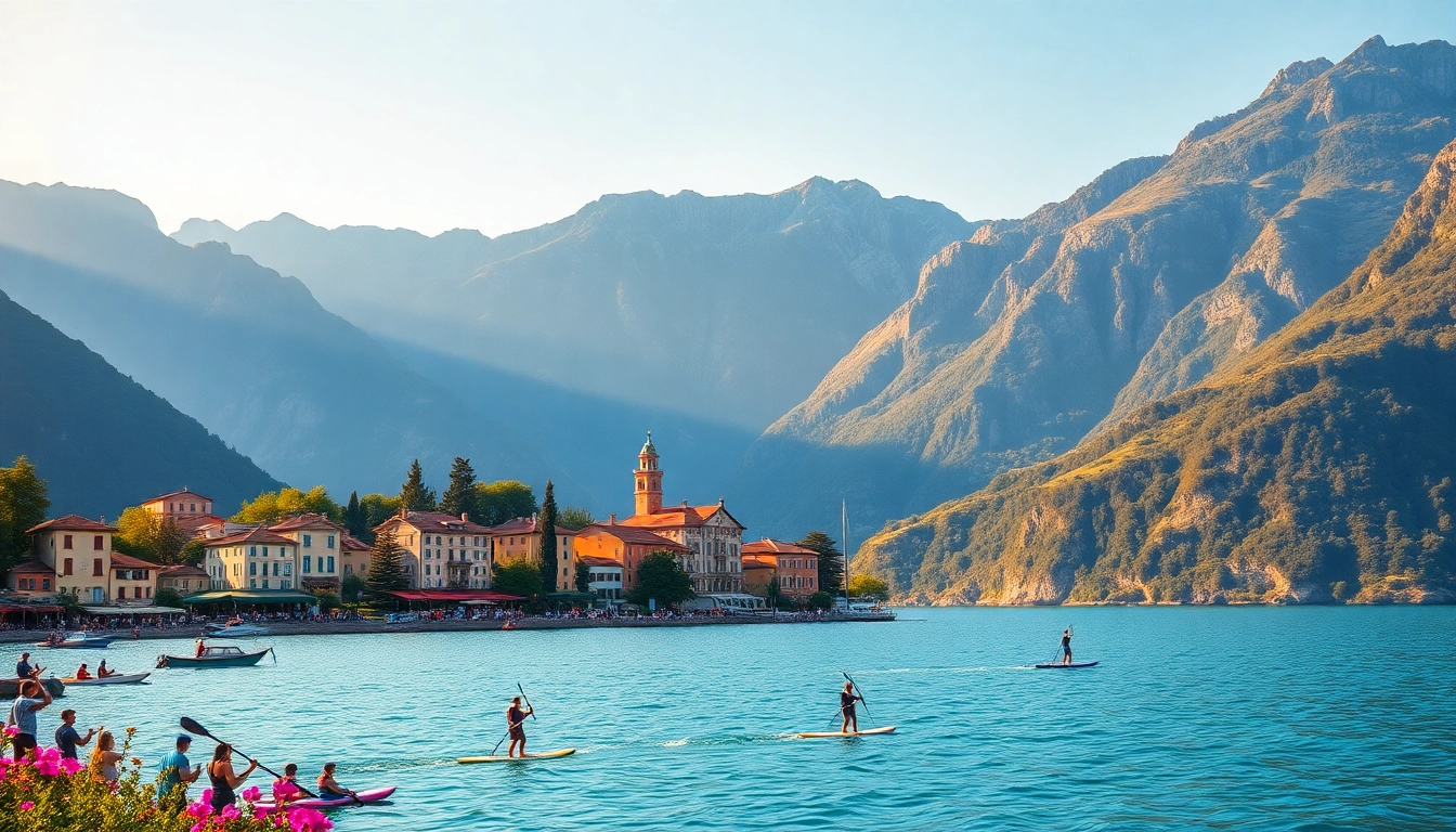 Spektakulärer Sonnenuntergang über dem Gardasee, der Aktivitäten und lebendige Dörfer zeigt – Gardasee Reisetipps.