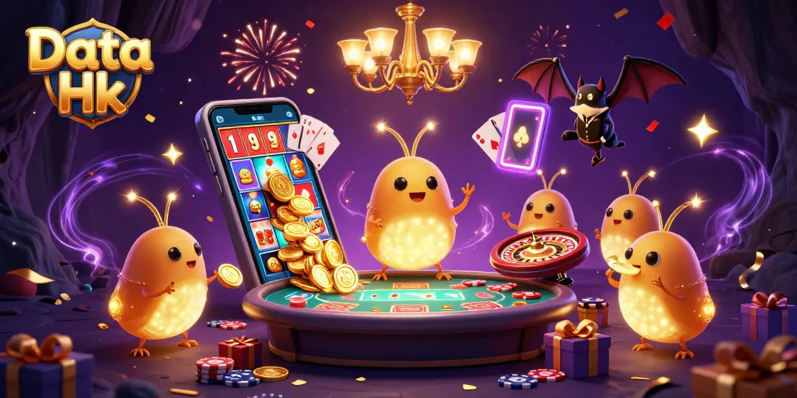 Experience thrilling Data Hk live results with bioluminescent glowworms in a vibrant casino scene.