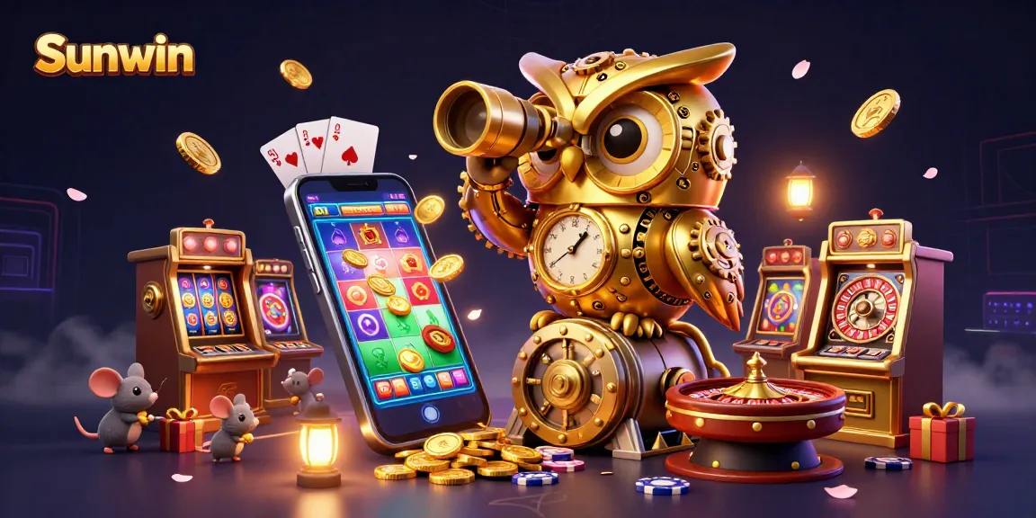 Win big at Sunwin with thrilling slots, an engaging casino setting, and dynamic game elements.